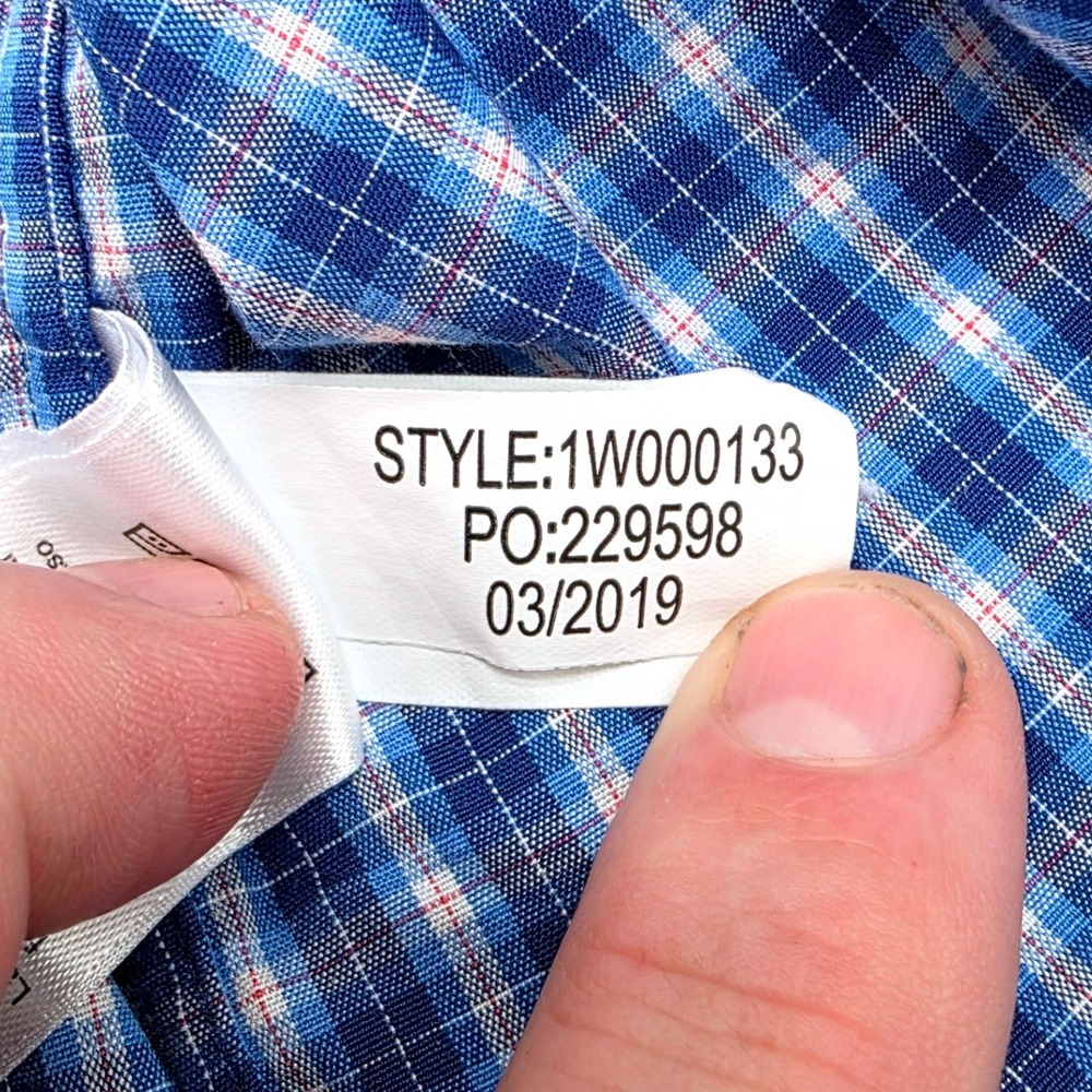 Vineyard Vines by Shep & Ian Classic Fit Tucker Blue White Check Shirt‎ Size M - Picture 6 of 10